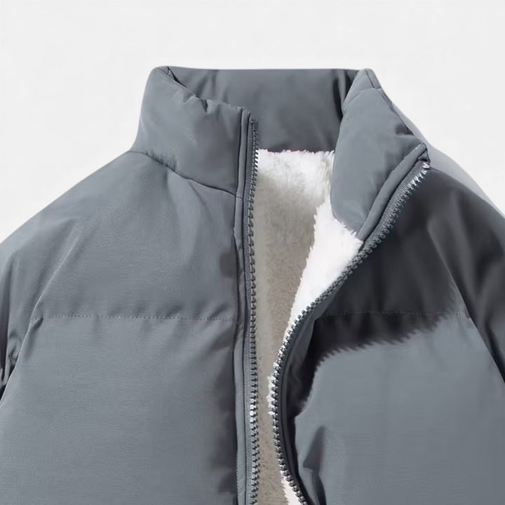 Michael | Polished Quilted Stand Collar Puffer Jacket