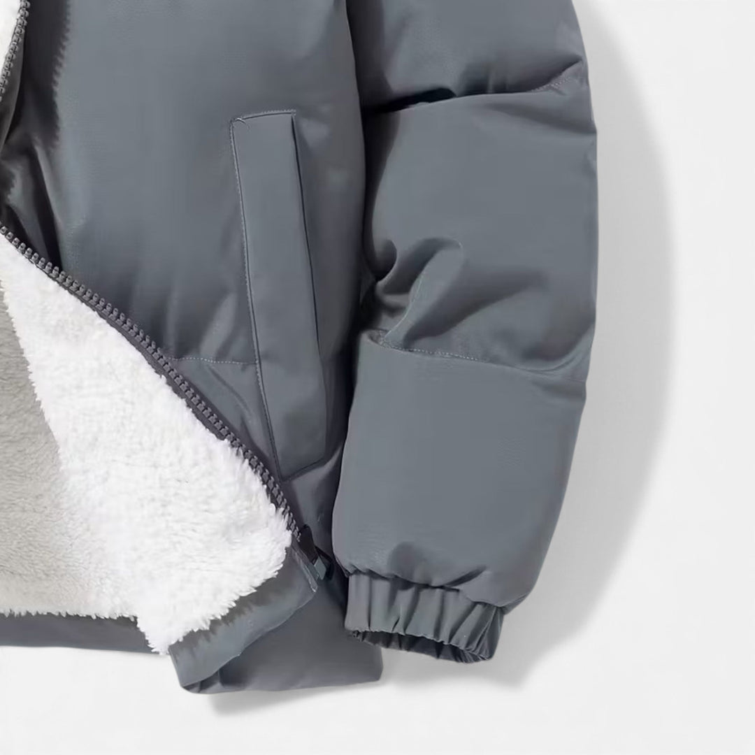 Michael | Polished Quilted Stand Collar Puffer Jacket