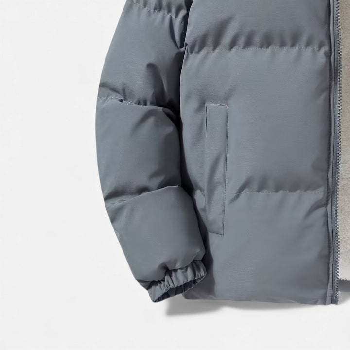 Michael | Polished Quilted Stand Collar Puffer Jacket