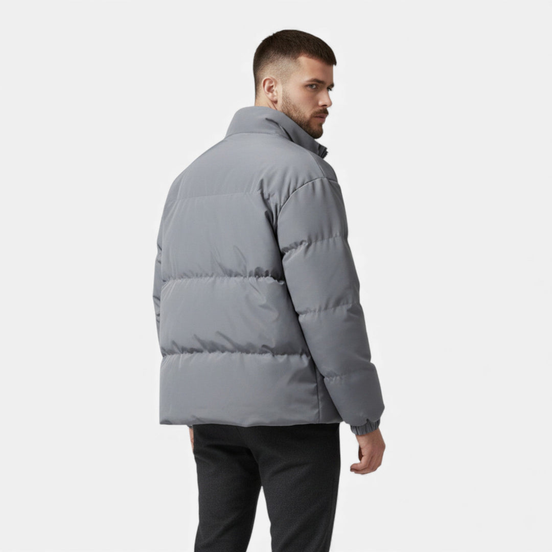 Michael | Polished Quilted Stand Collar Puffer Jacket