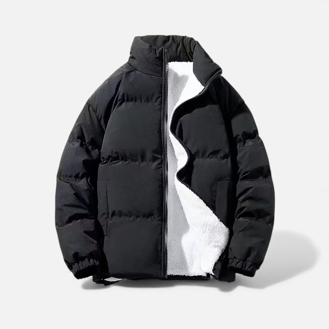 Michael | Polished Quilted Stand Collar Puffer Jacket