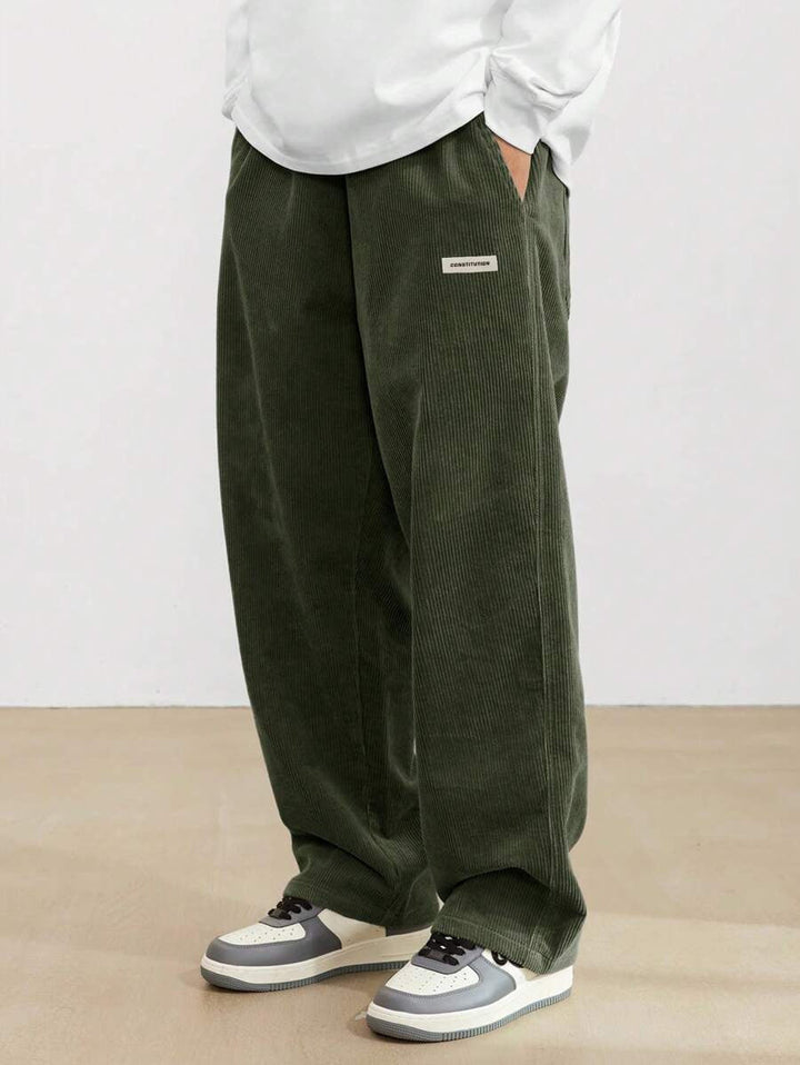 Michael | Relaxed Fit Wide Leg Corduroy Pants