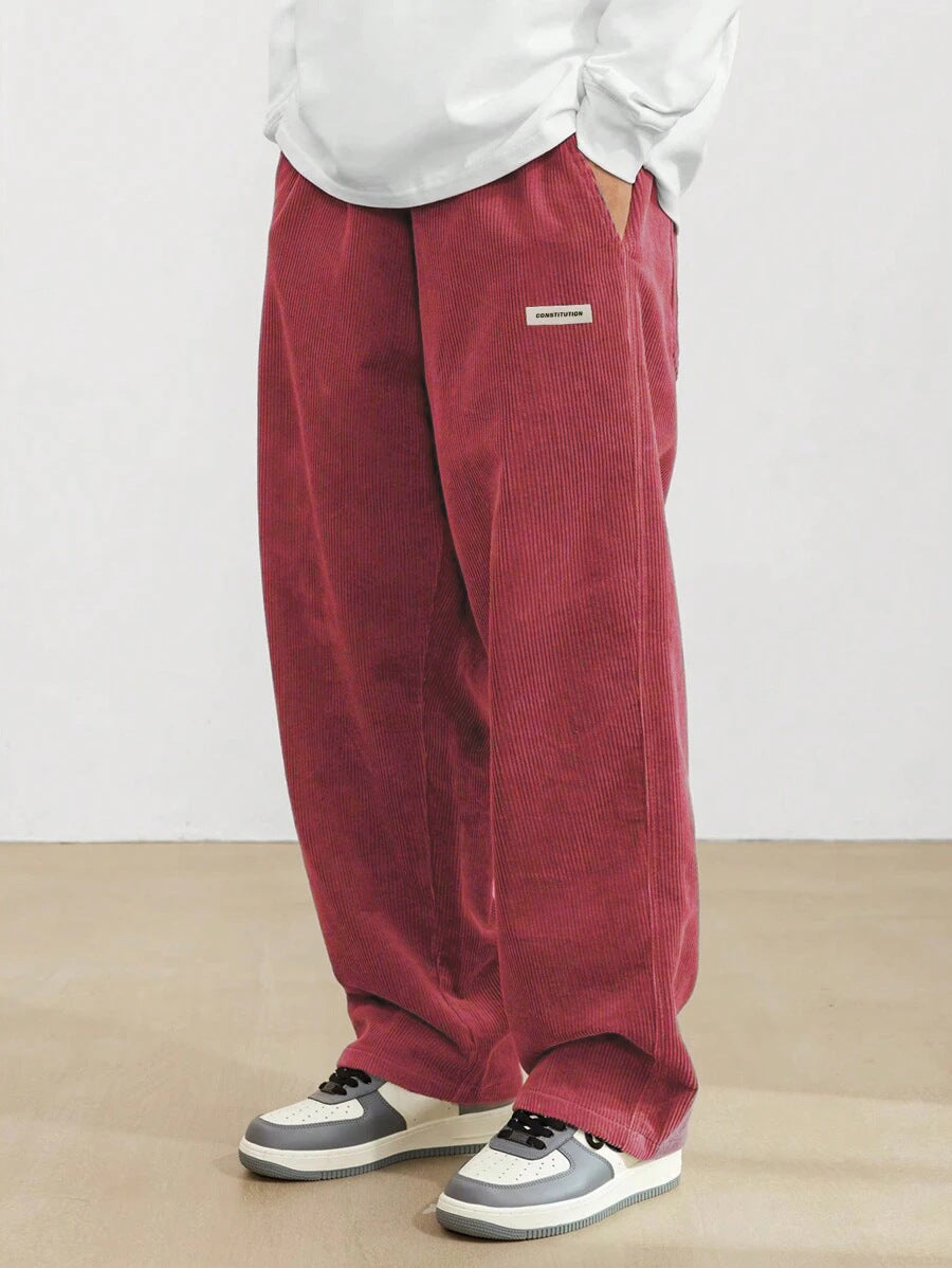 Michael | Relaxed Fit Wide Leg Corduroy Pants