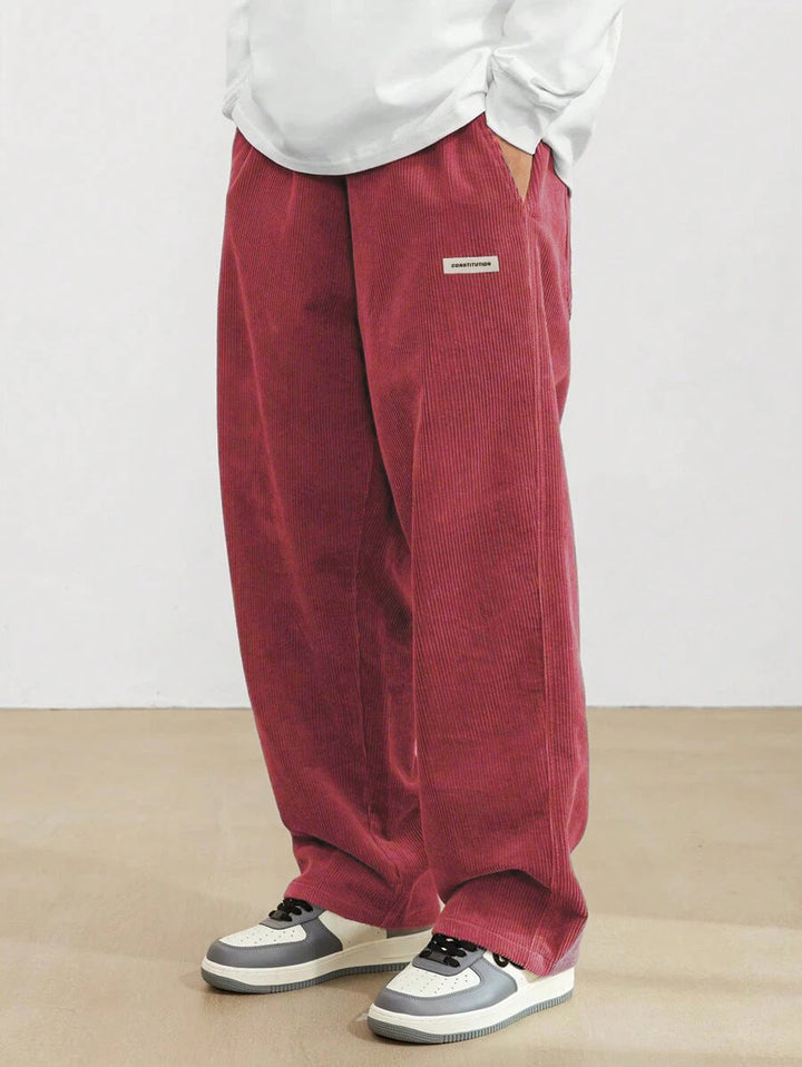 Michael | Relaxed Fit Wide Leg Corduroy Pants