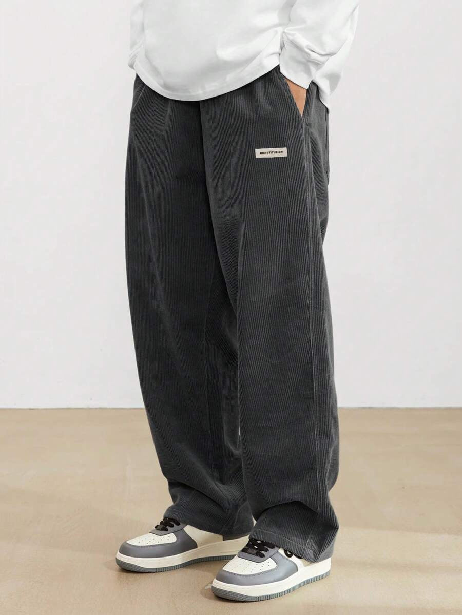 Michael | Relaxed Fit Wide Leg Corduroy Pants