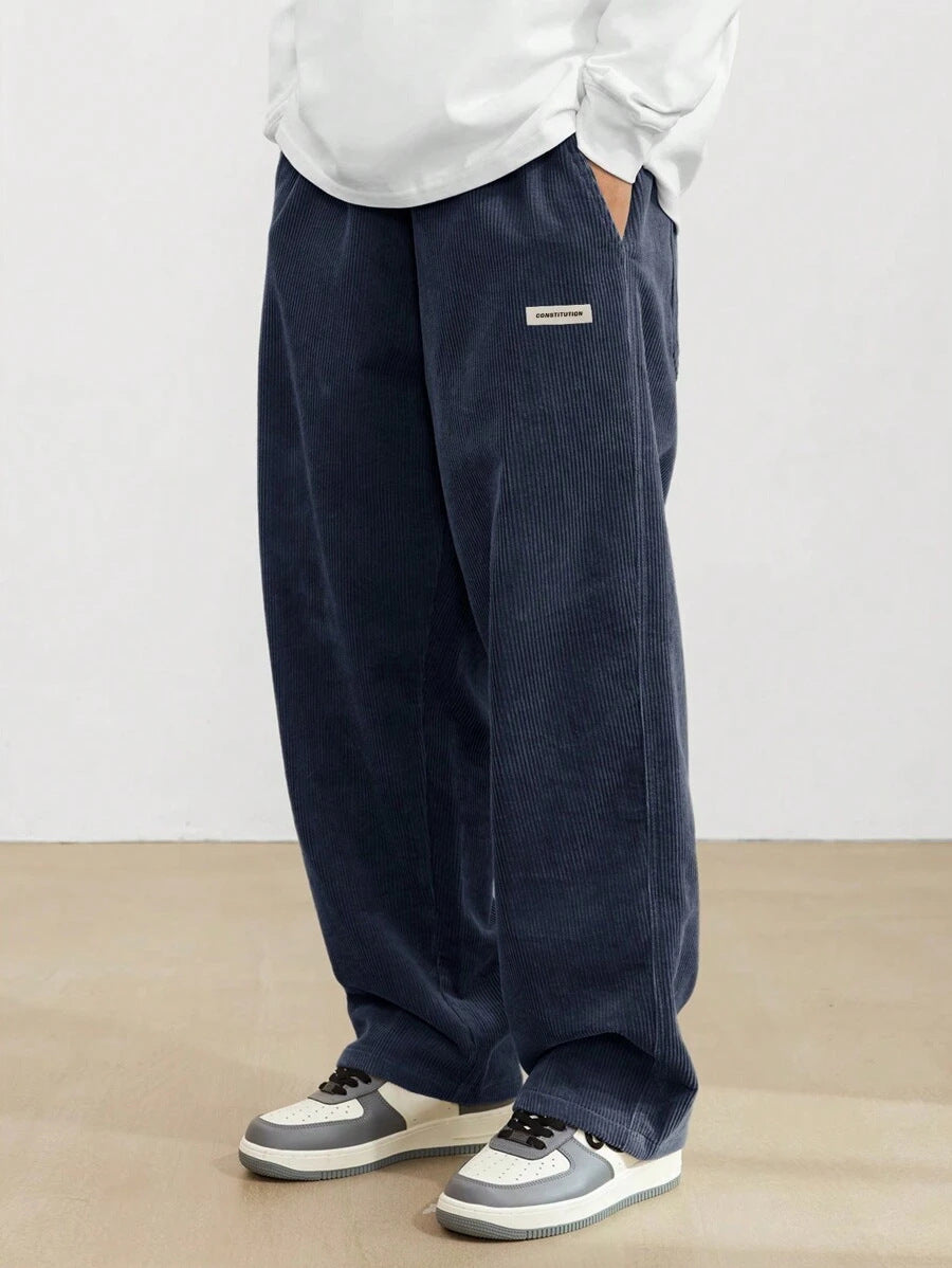 Michael | Relaxed Fit Wide Leg Corduroy Pants