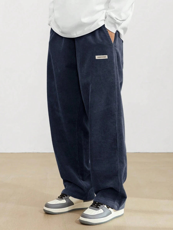 Michael | Relaxed Fit Wide Leg Corduroy Pants