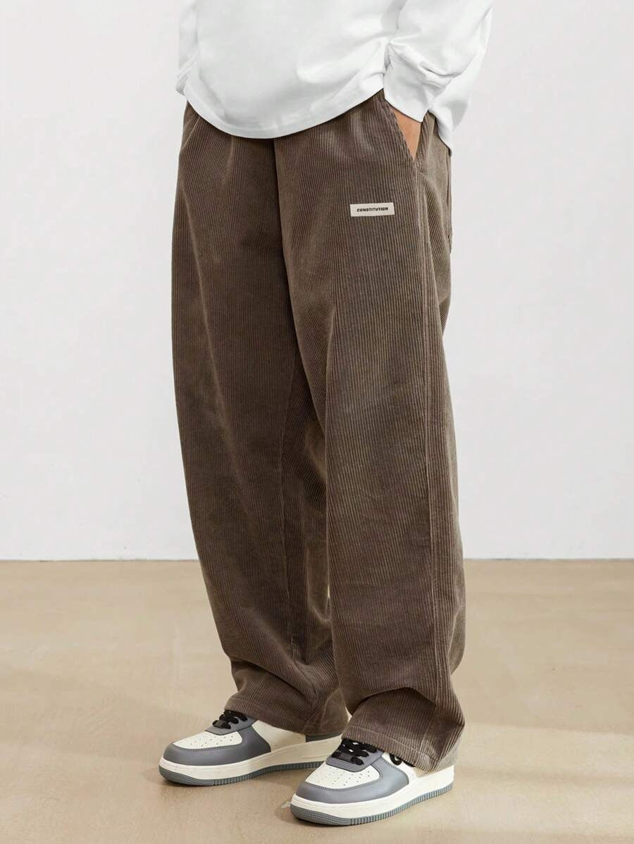 Michael | Relaxed Fit Wide Leg Corduroy Pants