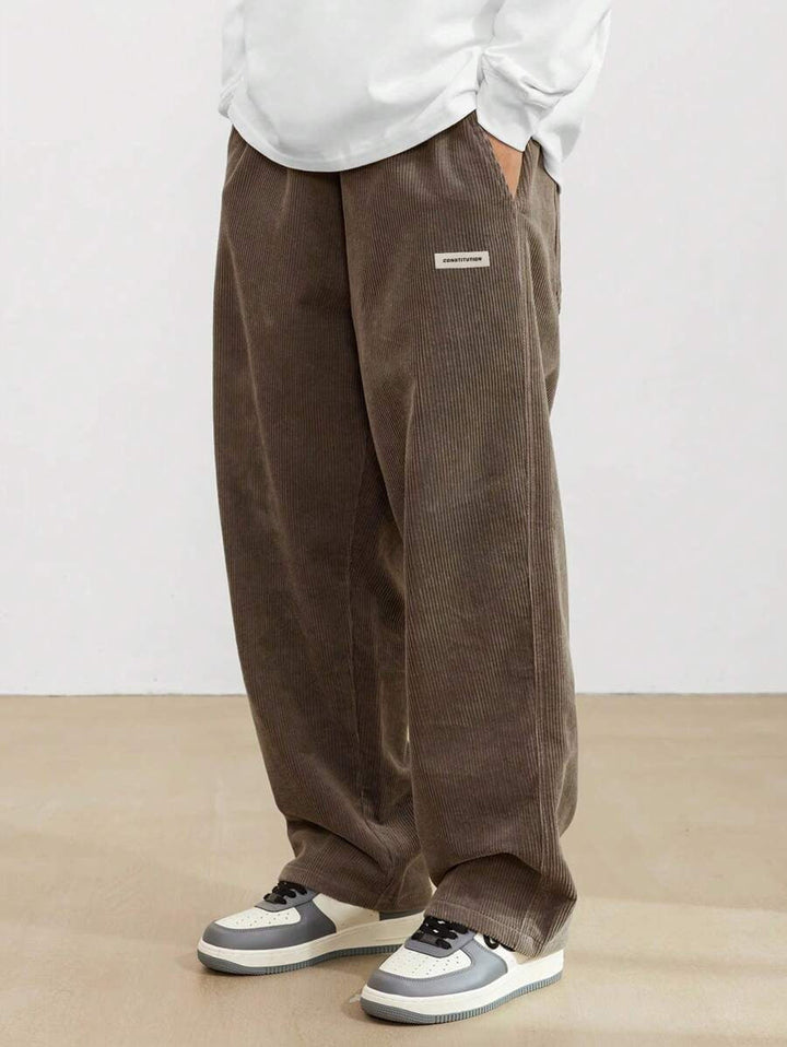 Michael | Relaxed Fit Wide Leg Corduroy Pants