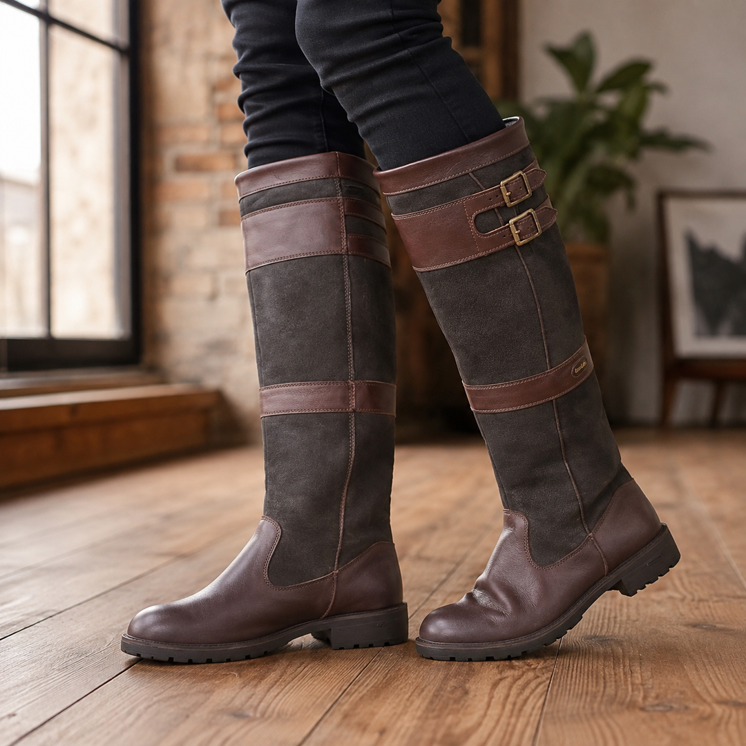 Michelle | Classic Buckle Knee High Boots