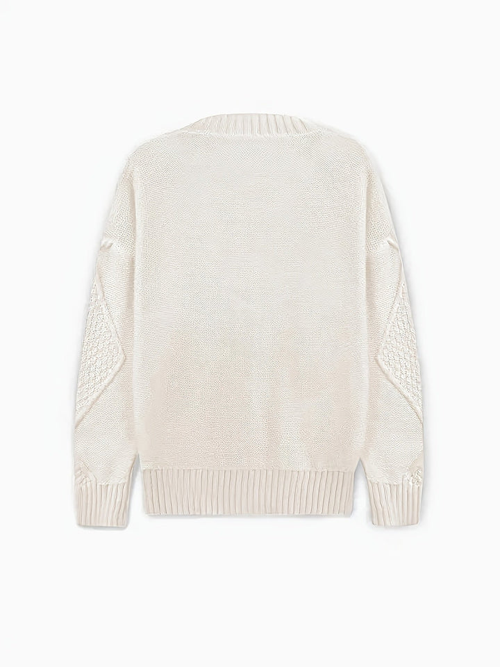 Michelle | Classic Cable-Knit Button Cardigan Sweater