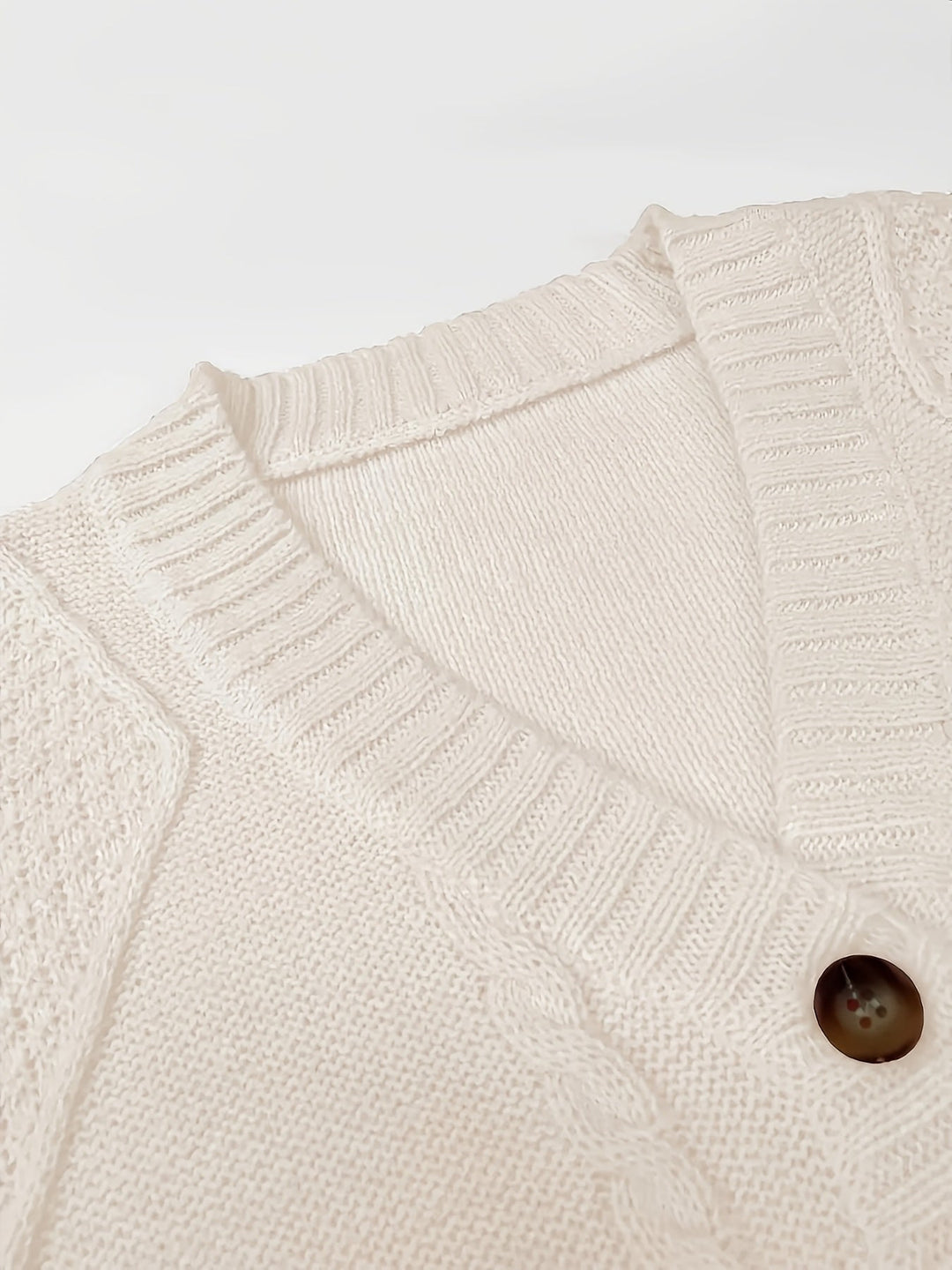 Michelle | Classic Cable-Knit Button Cardigan Sweater