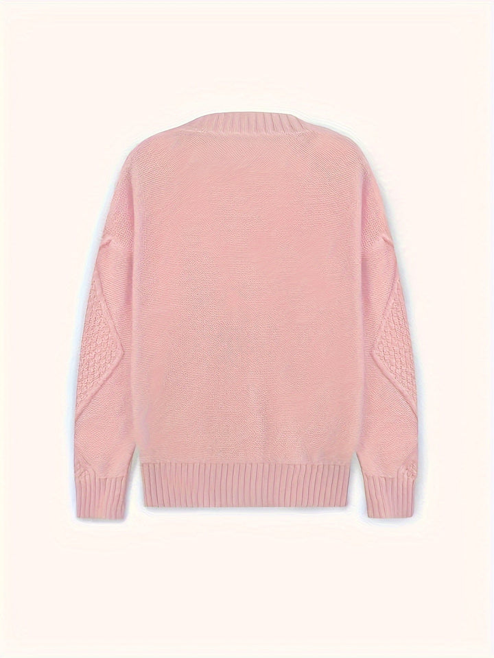 Michelle | Classic Cable-Knit Button Cardigan Sweater