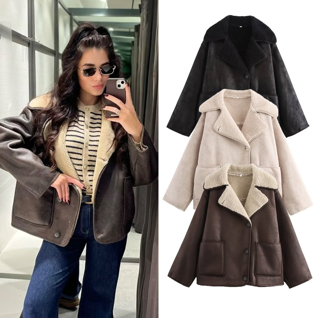 Michelle | Effortless Oversized Sherpa Jacket with Teddy Collar