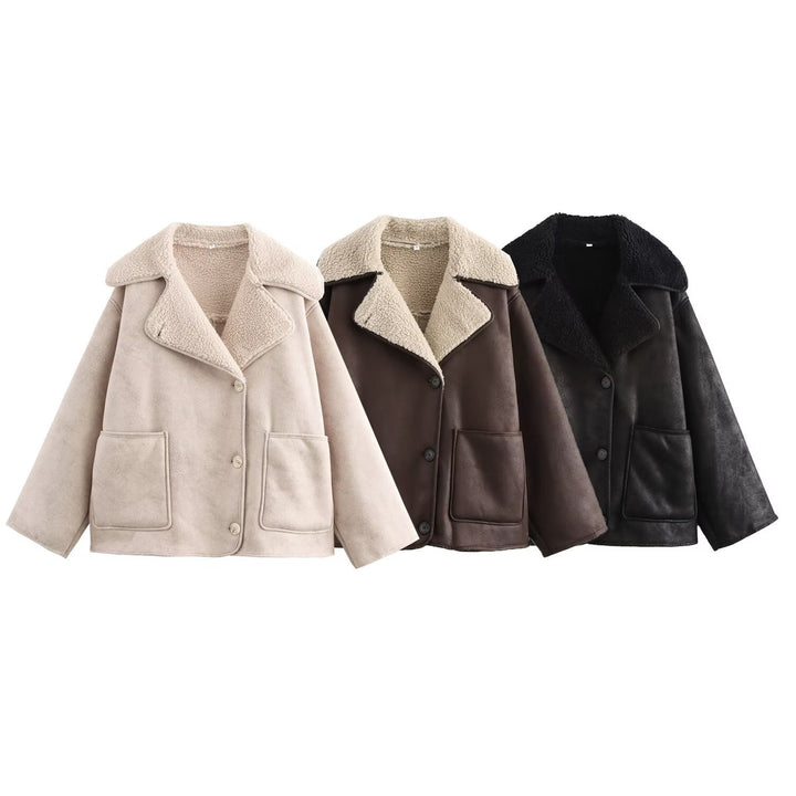 Michelle | Effortless Oversized Sherpa Jacket with Teddy Collar