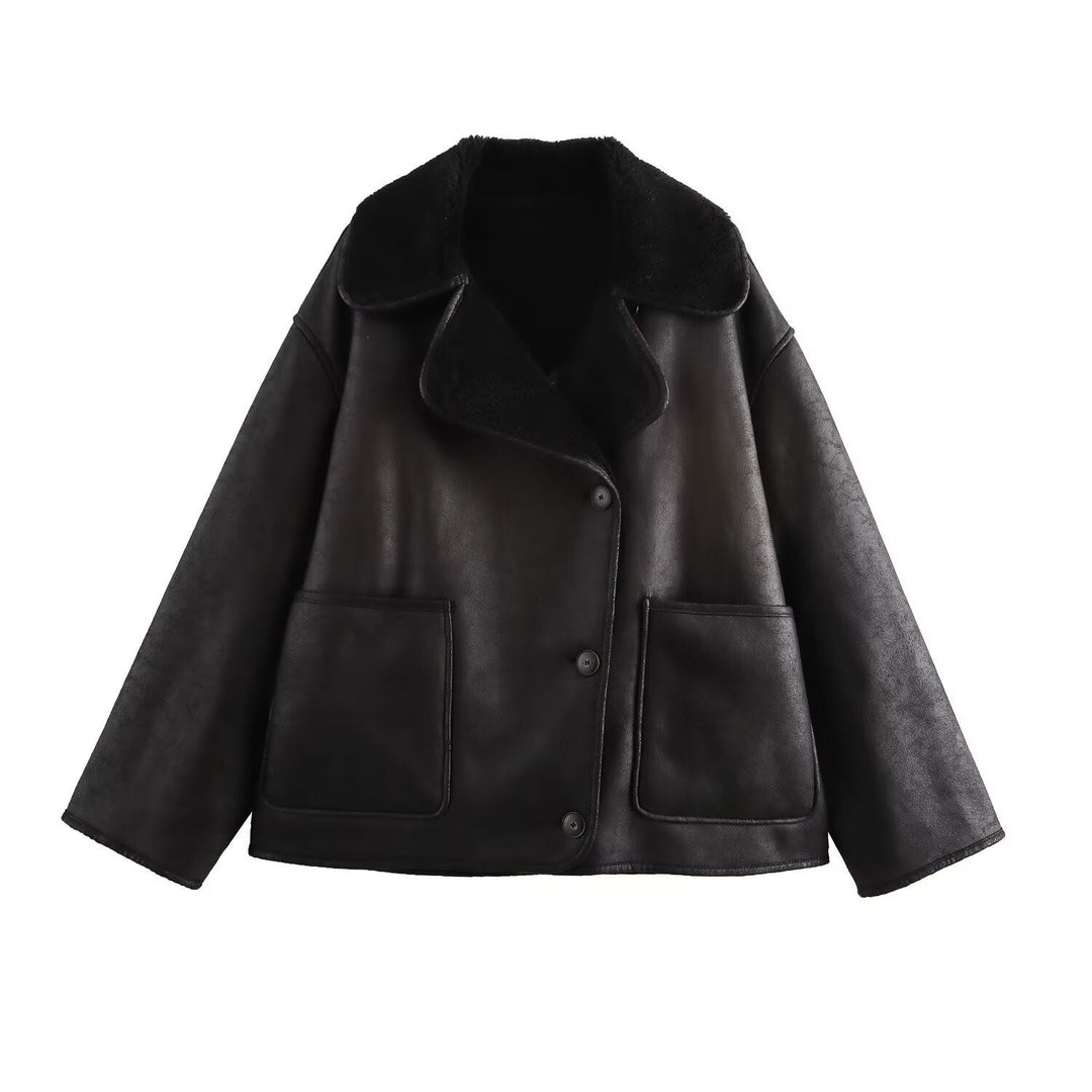 Michelle | Effortless Oversized Sherpa Jacket with Teddy Collar