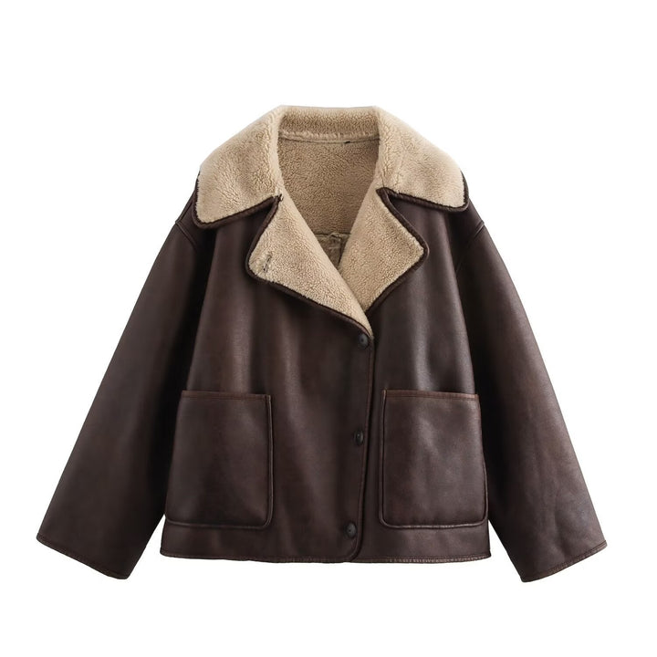 Michelle | Effortless Oversized Sherpa Jacket with Teddy Collar