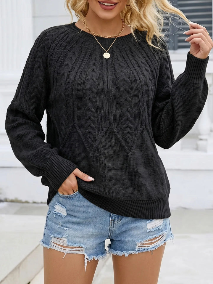 Michelle | Stylish Womens Chunky Cable Knit Pullover Sweater
