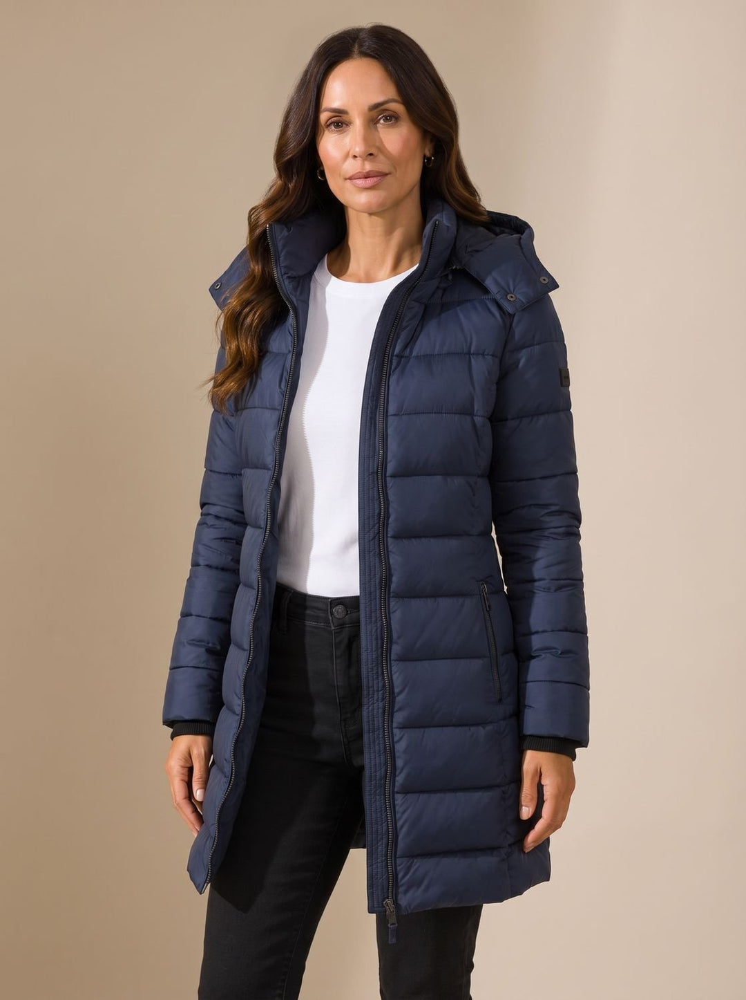 Michelle | Timeless Longline Hooded Quilted Puffer Jacket