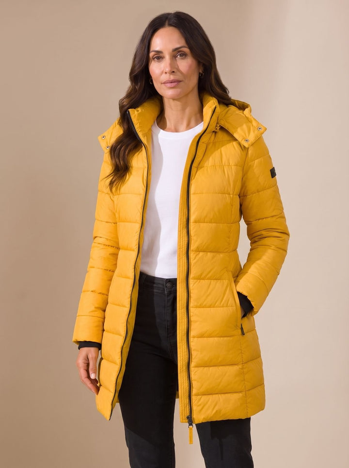 Michelle | Timeless Longline Hooded Quilted Puffer Jacket