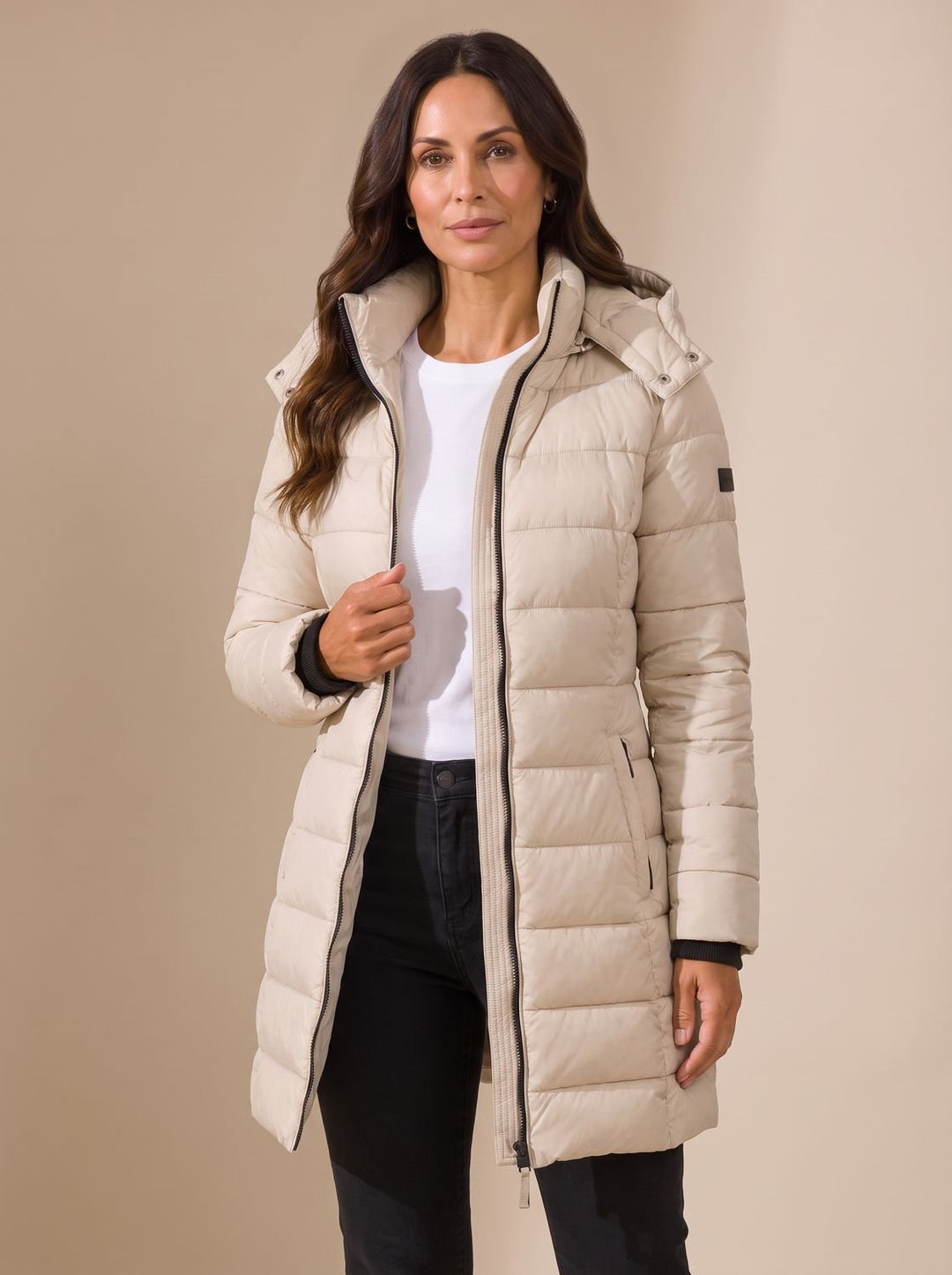 Michelle | Timeless Longline Hooded Quilted Puffer Jacket