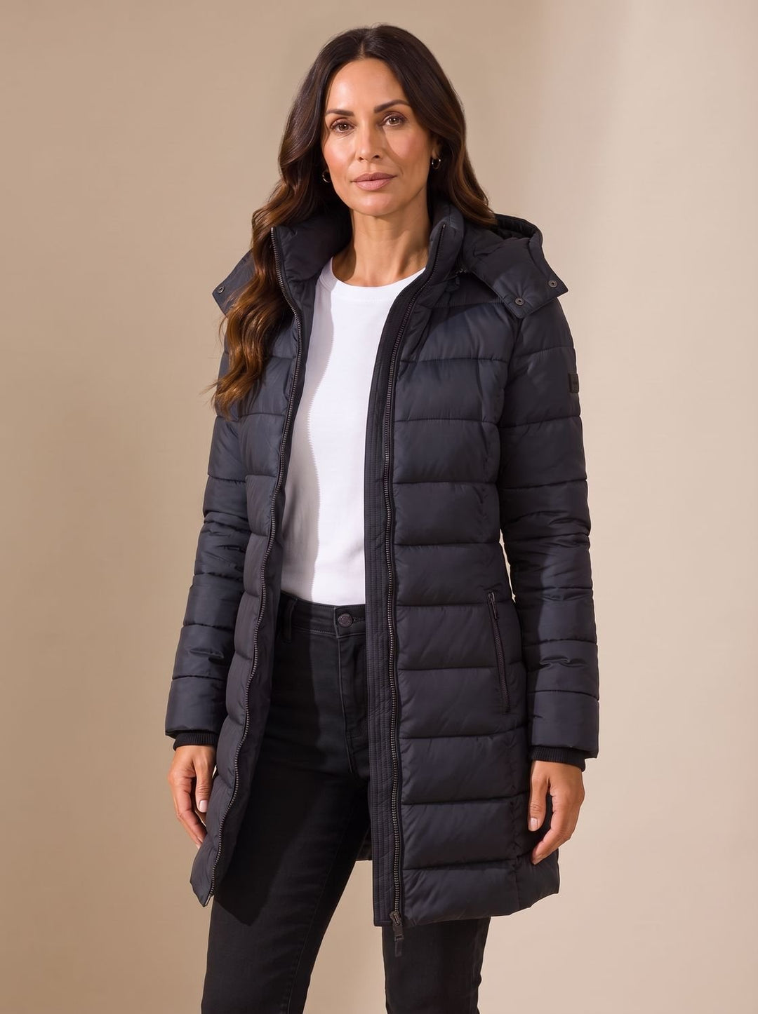 Michelle | Timeless Longline Hooded Quilted Puffer Jacket