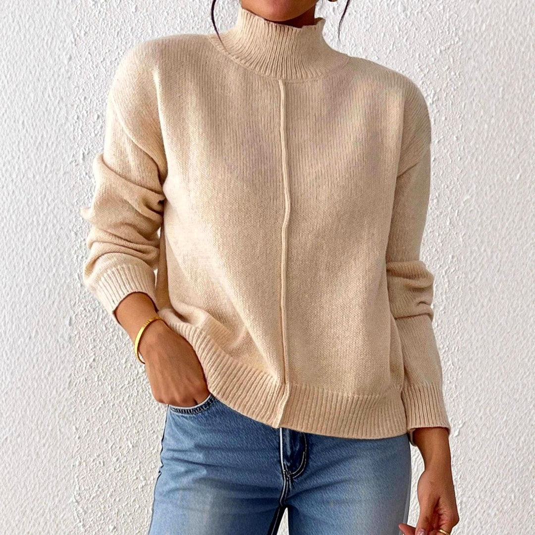 Nancy | Effortless Relaxed Fit Ribbed Turtleneck Sweater