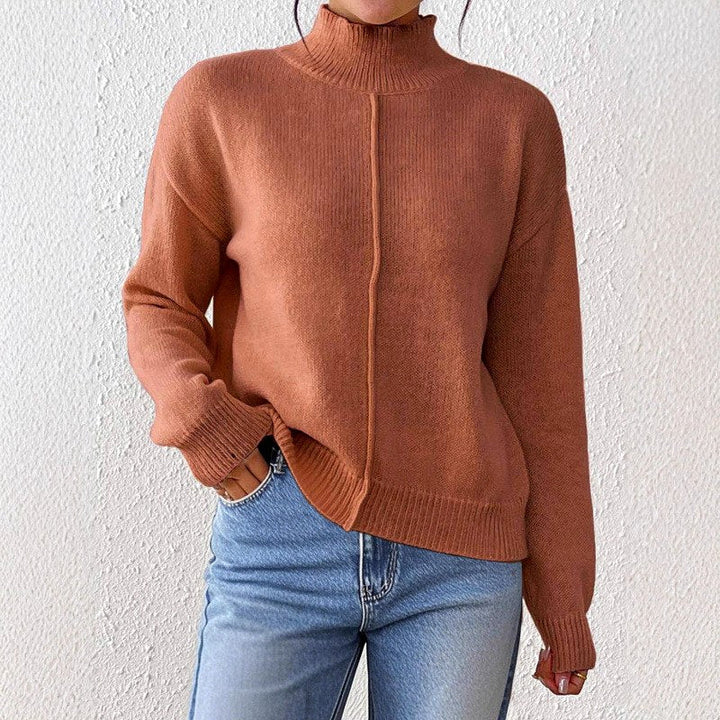 Nancy | Effortless Relaxed Fit Ribbed Turtleneck Sweater