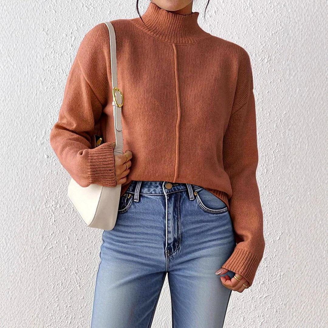 Nancy | Effortless Relaxed Fit Ribbed Turtleneck Sweater