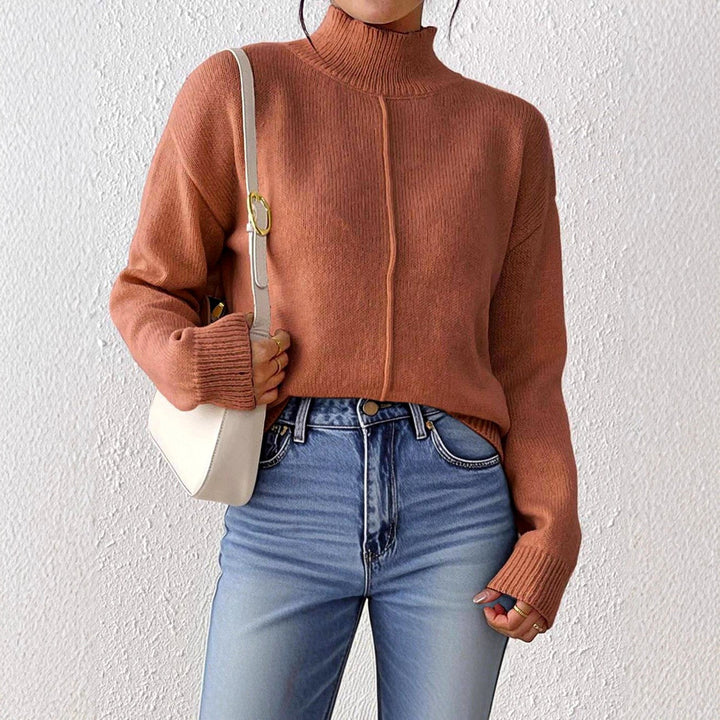 Nancy | Effortless Relaxed Fit Ribbed Turtleneck Sweater