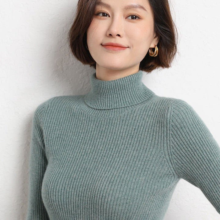 Nancy | Relaxed Ribbed Knit Turtleneck Sweater