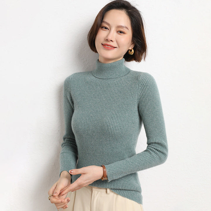 Nancy | Relaxed Ribbed Knit Turtleneck Sweater