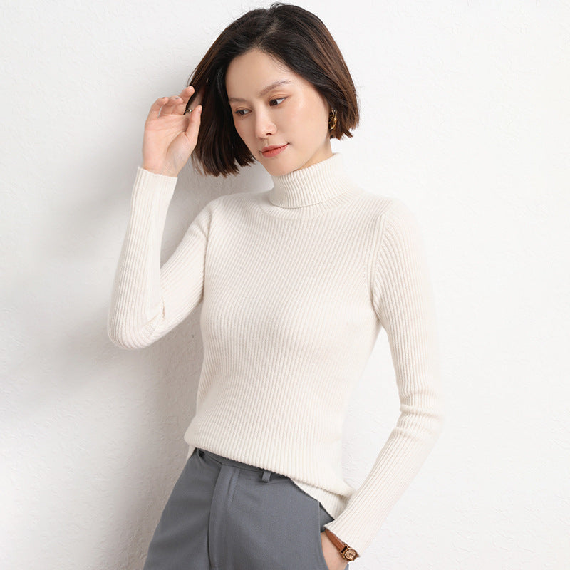 Nancy | Relaxed Ribbed Knit Turtleneck Sweater
