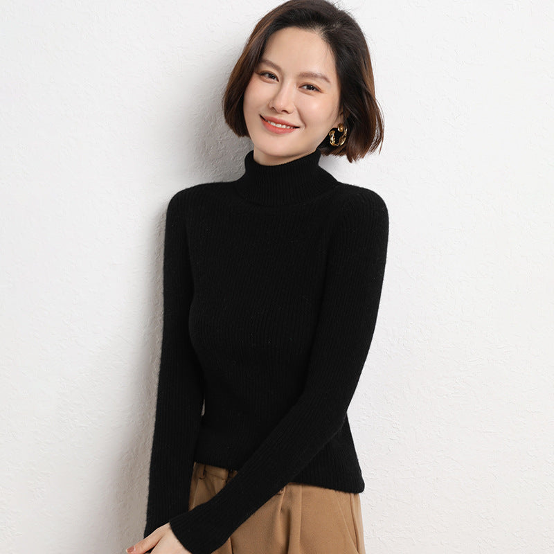 Nancy | Relaxed Ribbed Knit Turtleneck Sweater