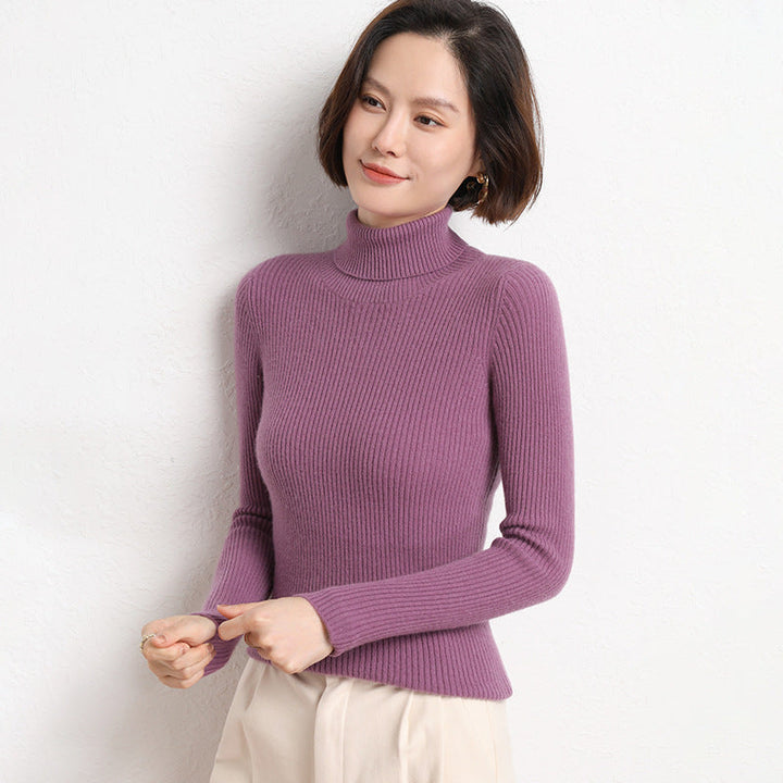 Nancy | Relaxed Ribbed Knit Turtleneck Sweater