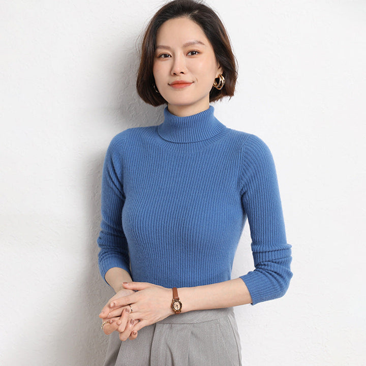 Nancy | Relaxed Ribbed Knit Turtleneck Sweater