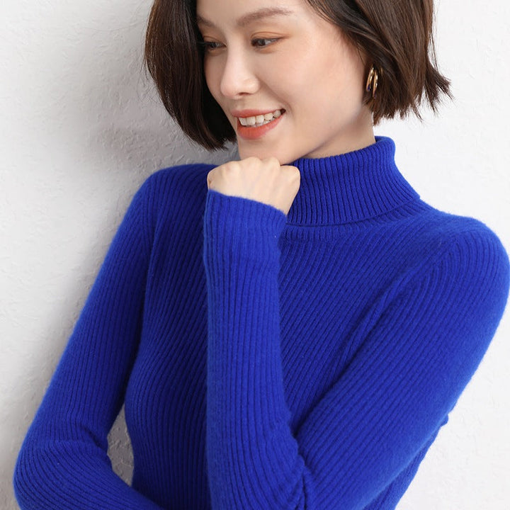 Nancy | Relaxed Ribbed Knit Turtleneck Sweater