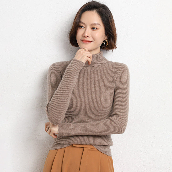 Nancy | Relaxed Ribbed Knit Turtleneck Sweater