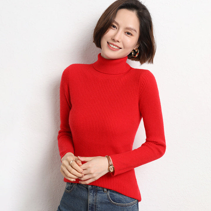 Nancy | Relaxed Ribbed Knit Turtleneck Sweater