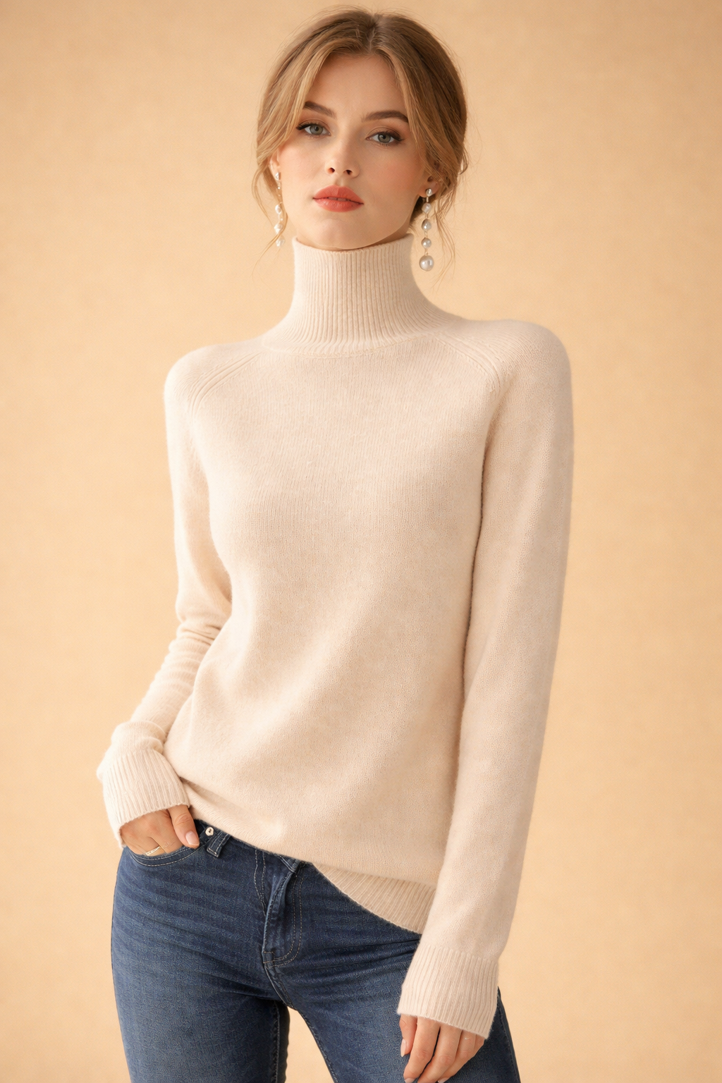 Natalie | Cozy Ribbed Turtleneck Knit Sweater