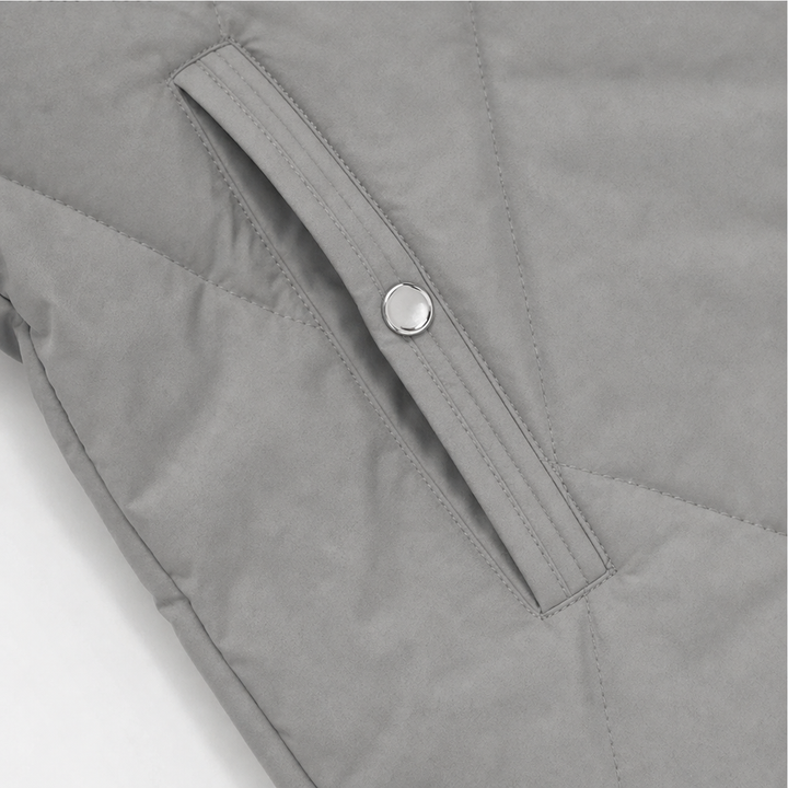 Natalie | Longline Diamond Quilted Hooded Puffer Jacket
