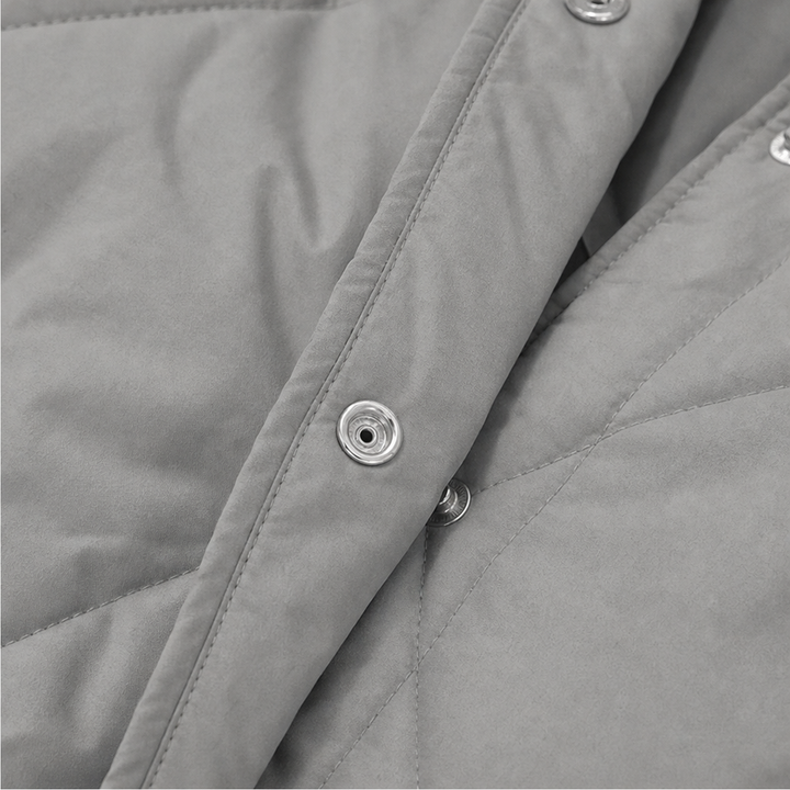 Natalie | Longline Diamond Quilted Hooded Puffer Jacket
