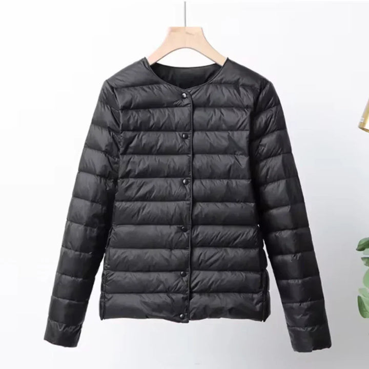 Natalie | Relaxed Lightweight Collarless Puffer Jacket