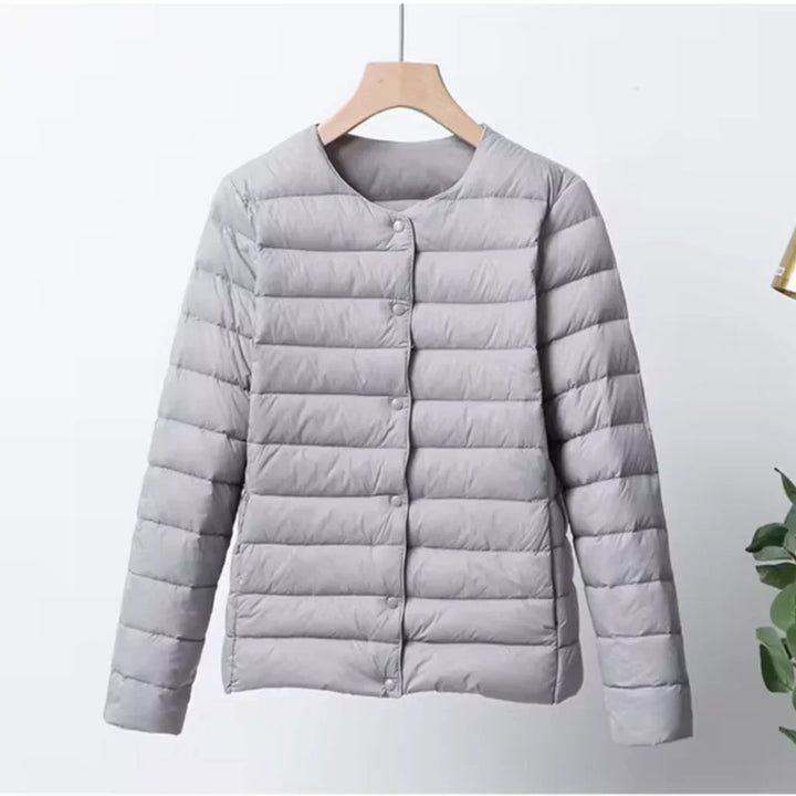 Natalie | Relaxed Lightweight Collarless Puffer Jacket