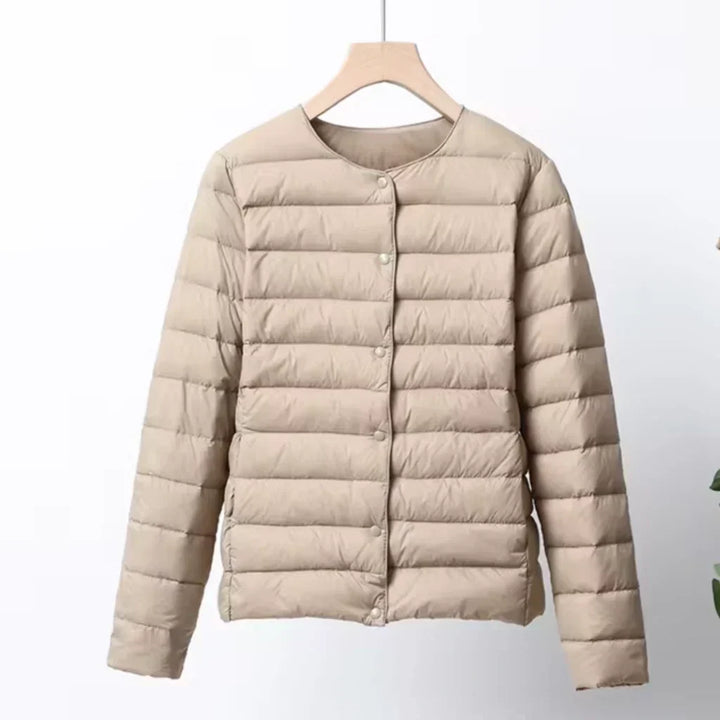 Natalie | Relaxed Lightweight Collarless Puffer Jacket