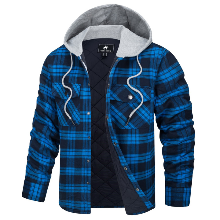 Nathan | Cozy Hooded Plaid Flannel Jacket