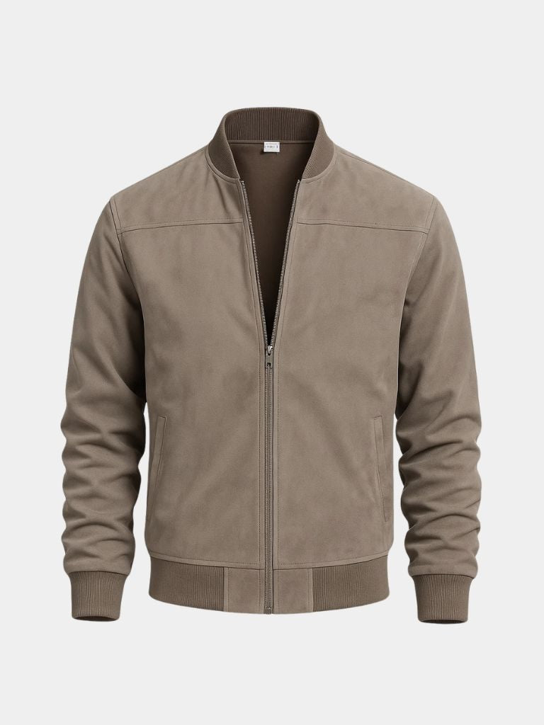 Nathan | Refined Classic Bomber Jacket with Ribbed Trim
