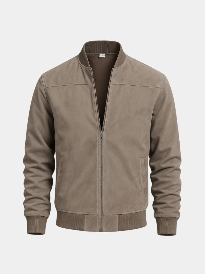 Nathan | Refined Classic Bomber Jacket with Ribbed Trim