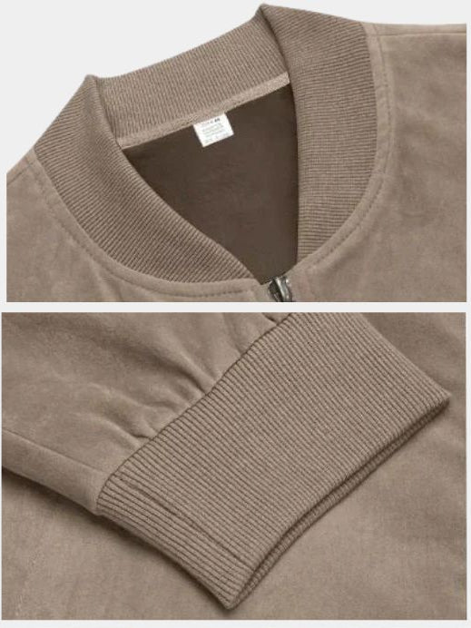 Nathan | Refined Classic Bomber Jacket with Ribbed Trim