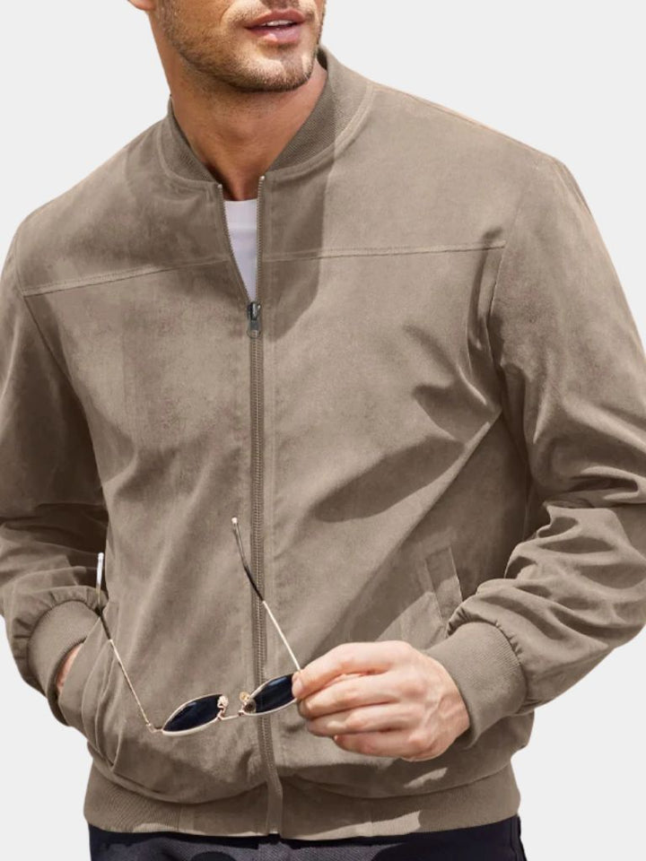 Nathan | Refined Classic Bomber Jacket with Ribbed Trim